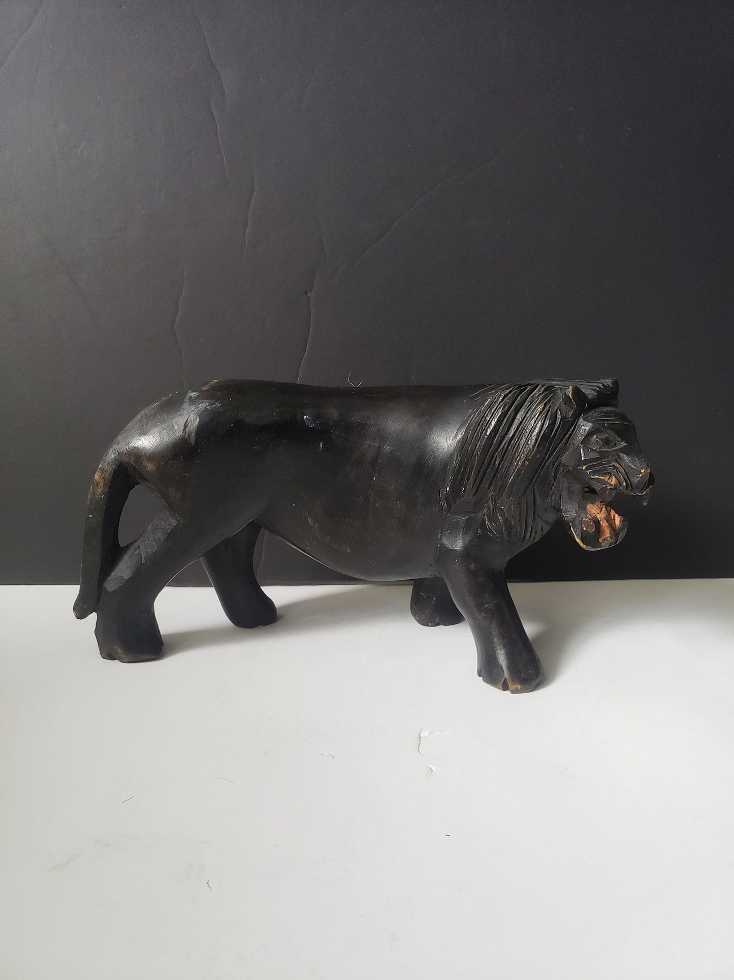 Vintage African Hardwood Lion