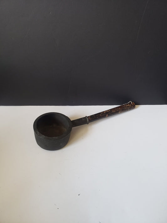 Rare 18th Century Bronze and Wood Kimono Iron