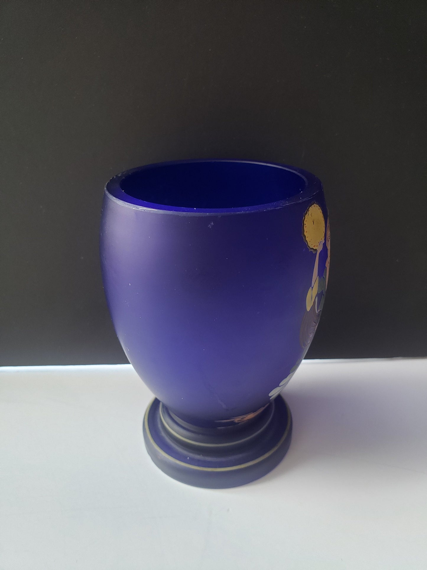 Antique Satin Glass Gypsy Moon Vase