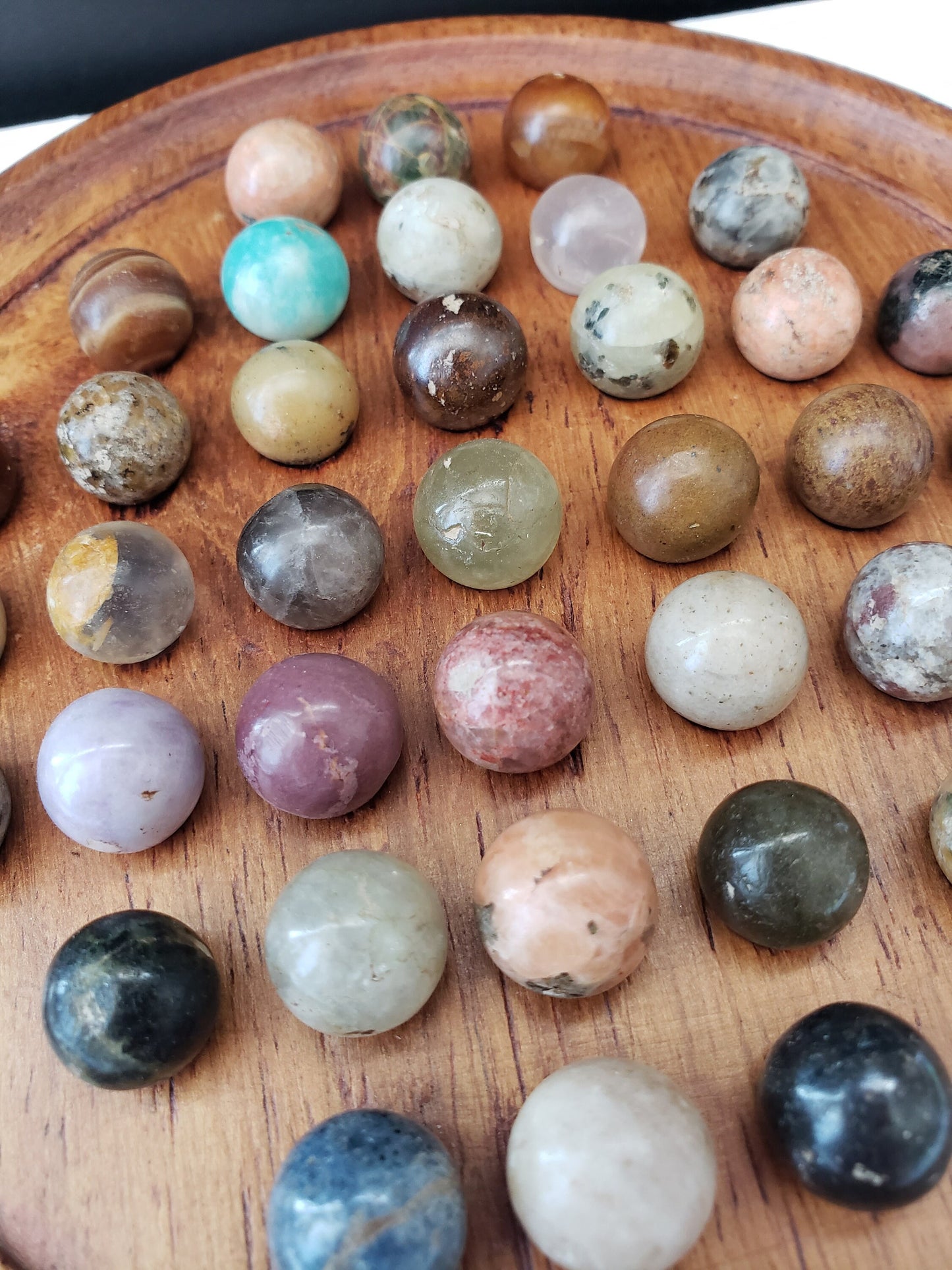 Antique Agate Solitaire Set on Orginal Board