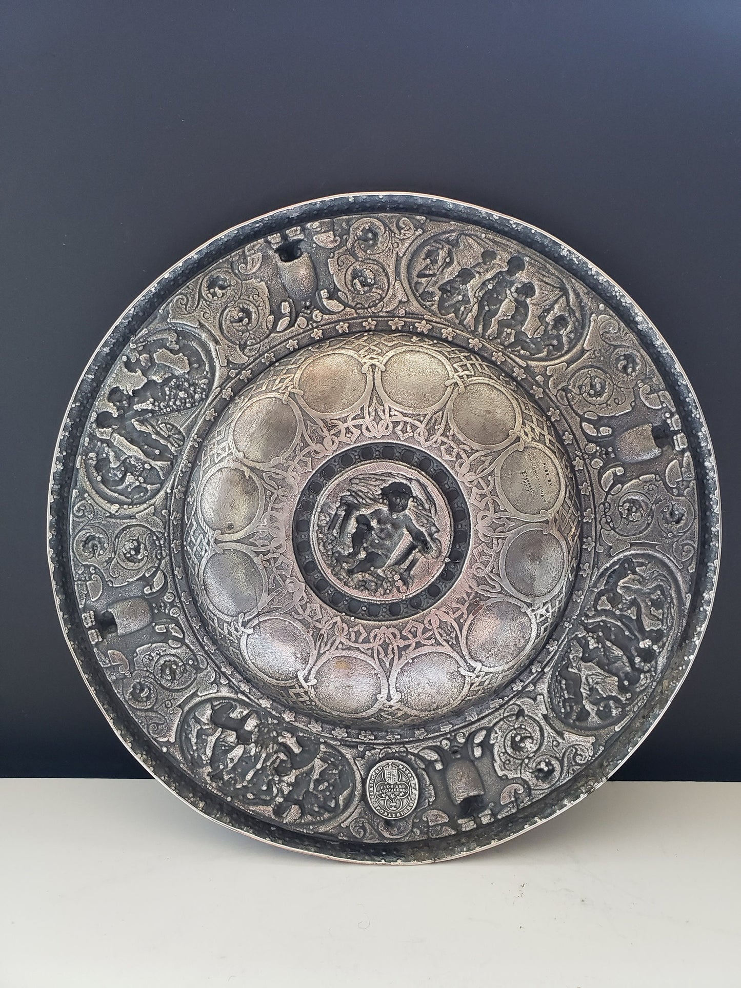 Vintage Silver Plated Cherub Charger