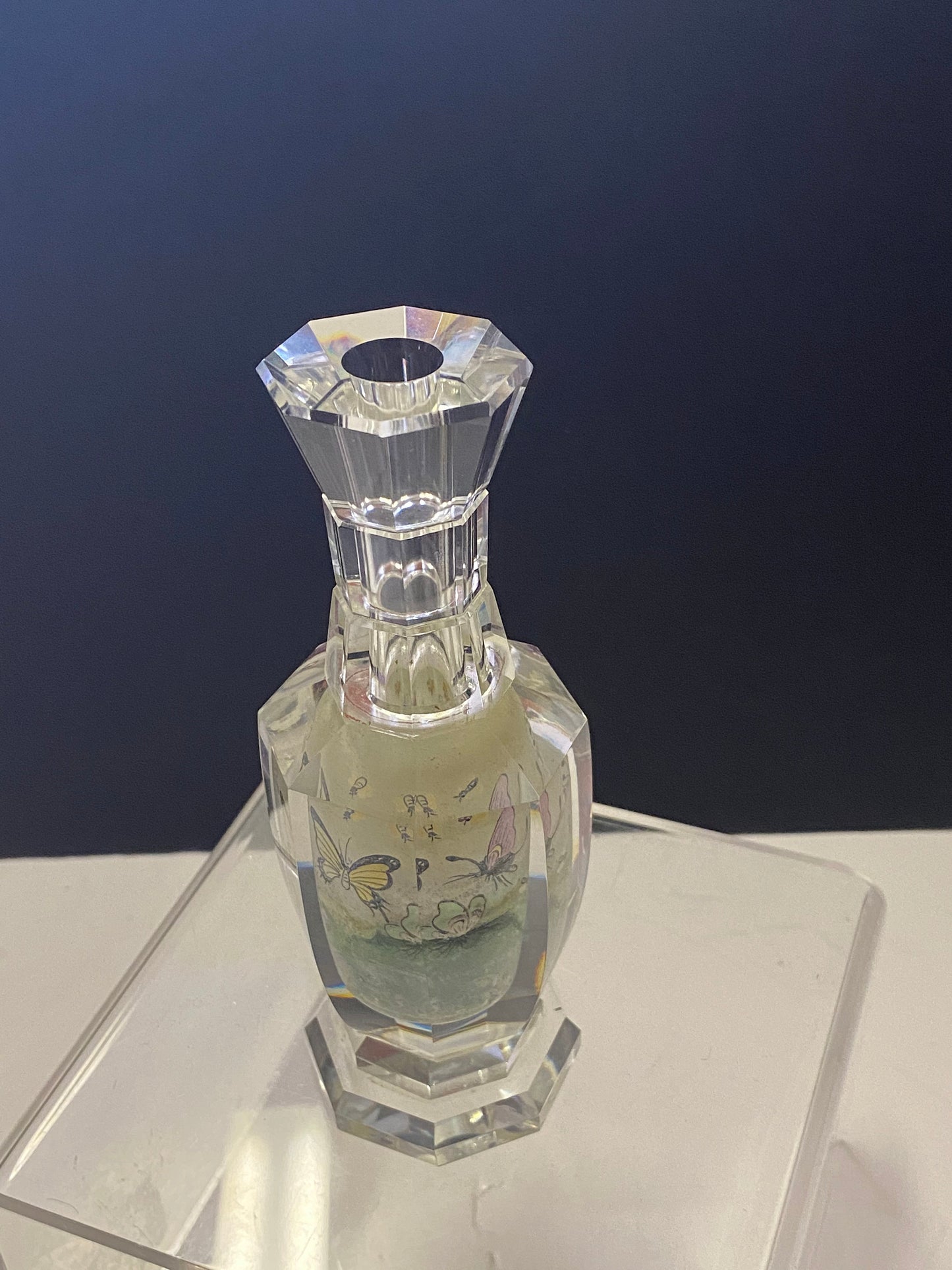 7 inch Chinese inside painted vase  stunning