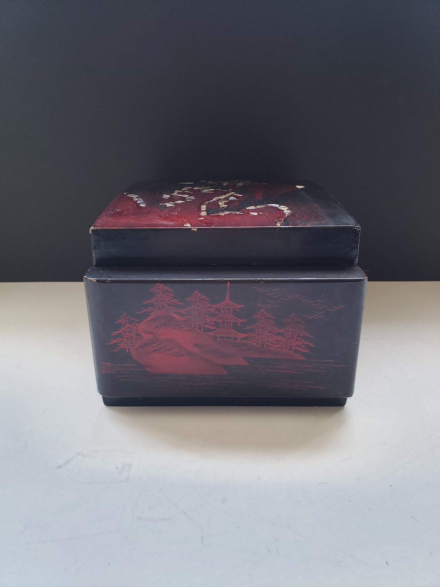 Vintage Japanese Lacquer Music Box