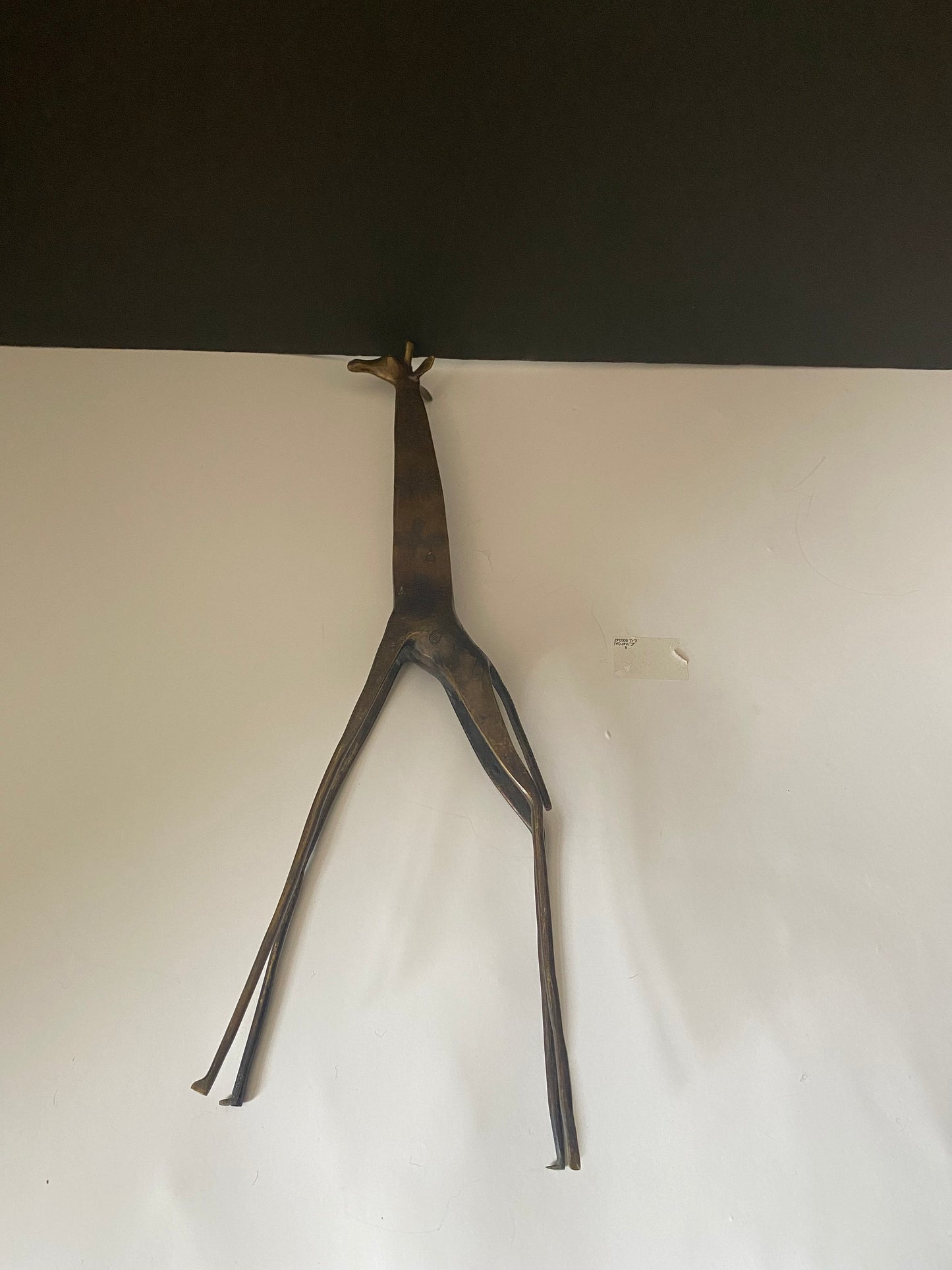 Fabulous 17 inch bronze giraffe with great patina