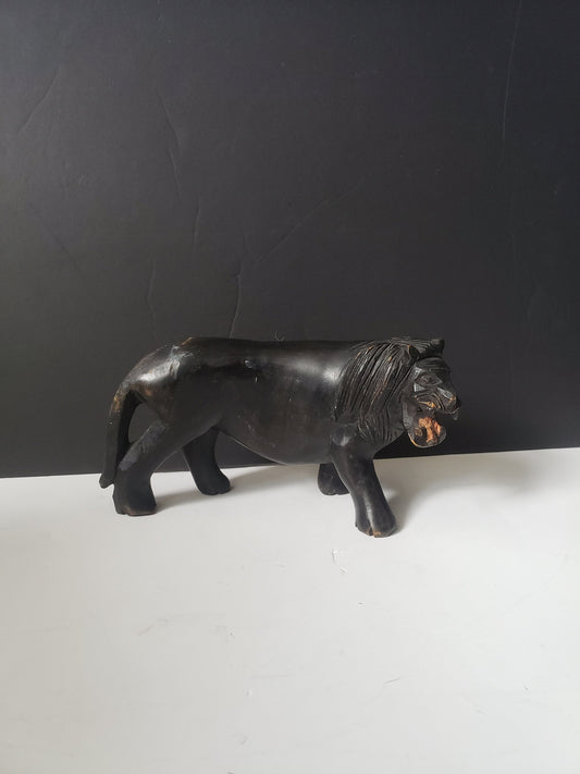 Vintage African Hardwood Lion