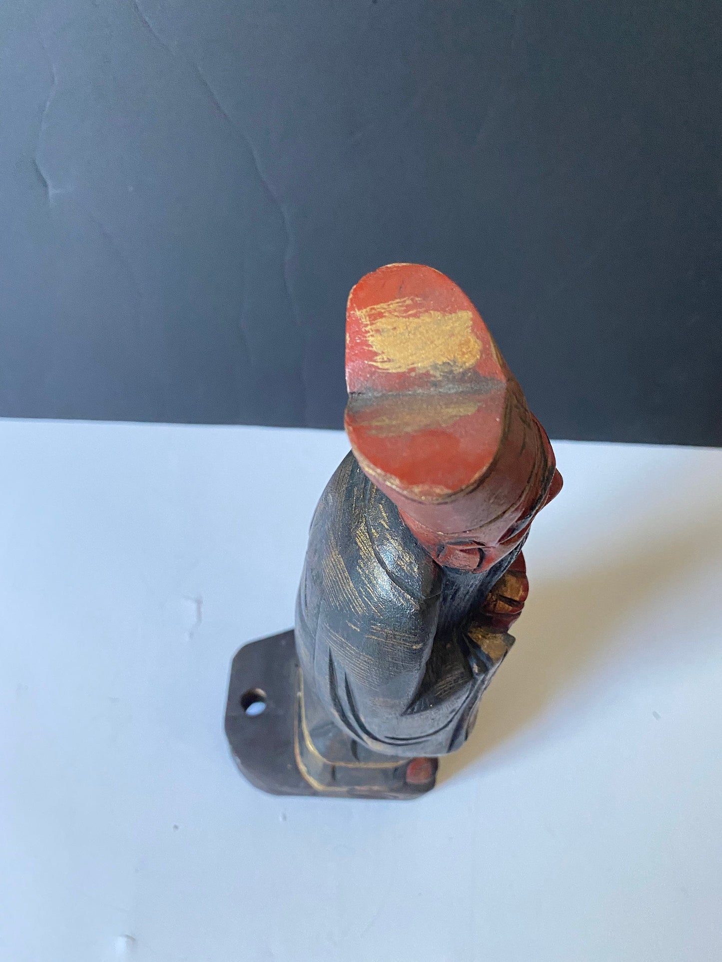 Antique Chinese gilt painted wooden statue 13 inches