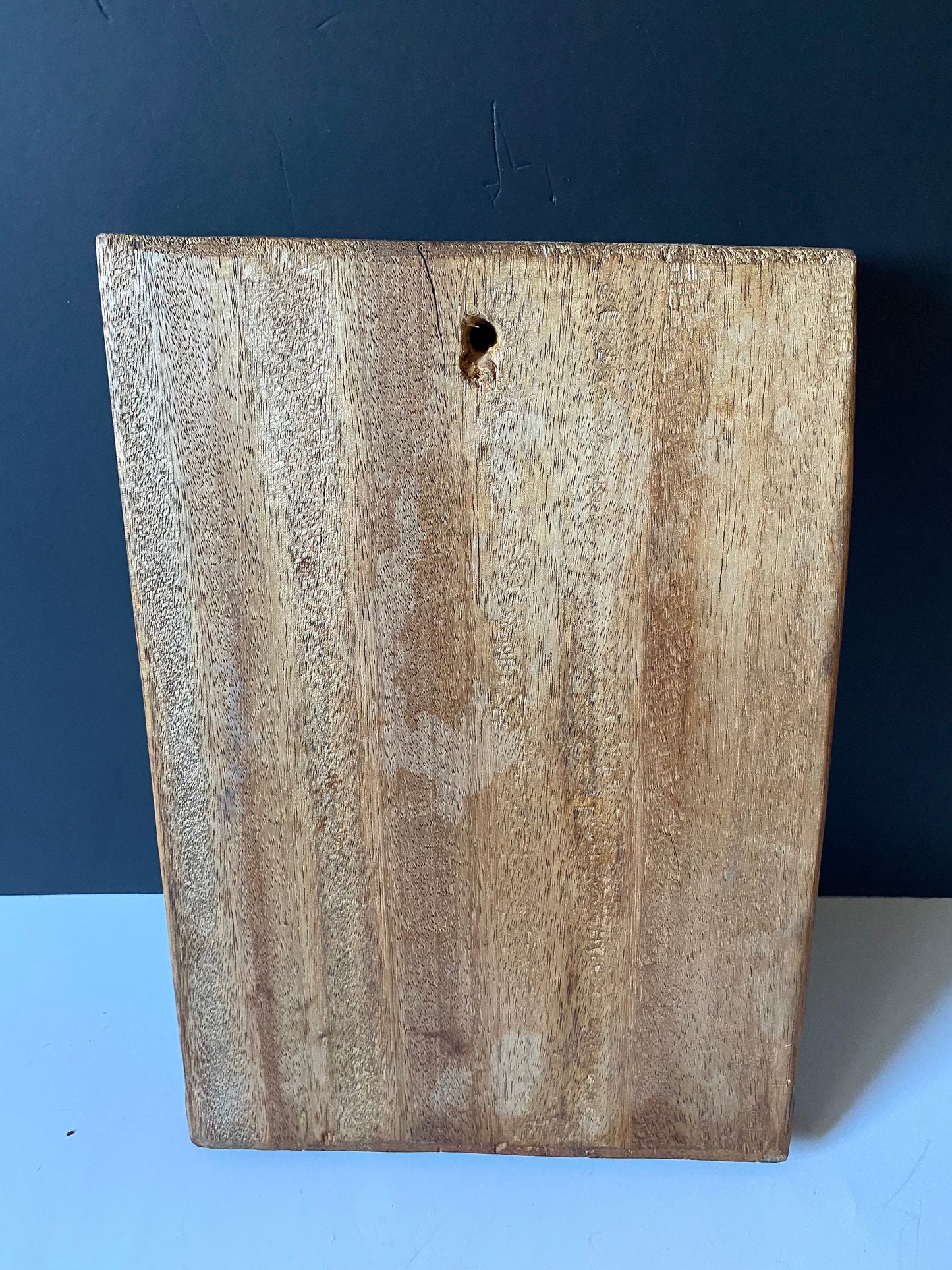 15 inch western African carved wooden  plaque of a tribal chief