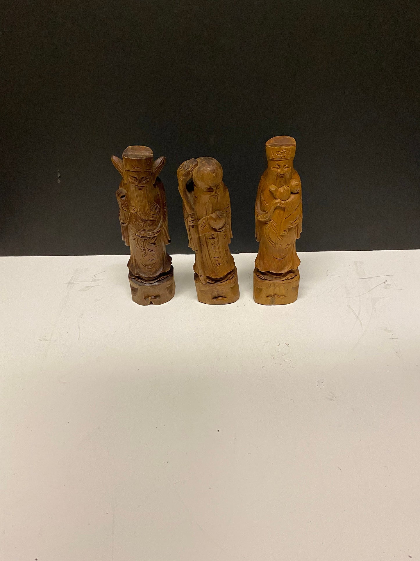 Fabulous set Chinese republic antique boxwood Confucius figures