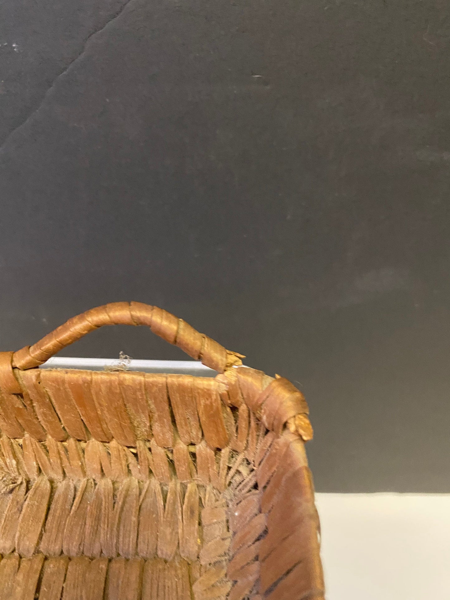 7 inch Long superb Indigenous First Nations coast Salish unusual basket  small damage on one corner