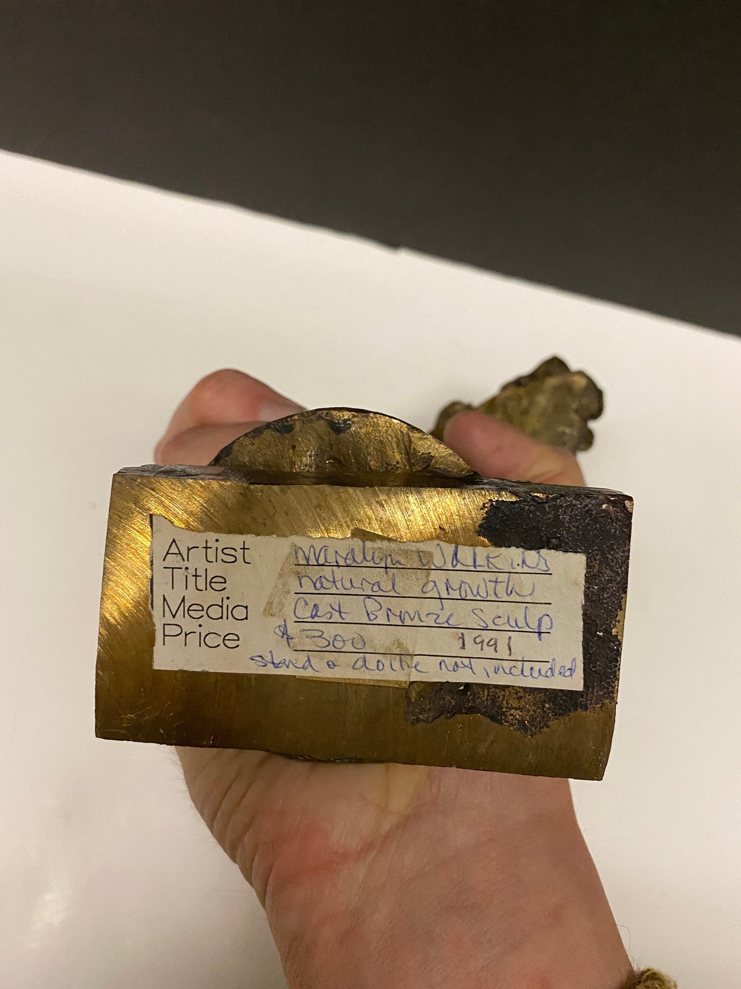 Stunning 9 inch tall bronze sculpture called natural growth  Great patina 1100 g