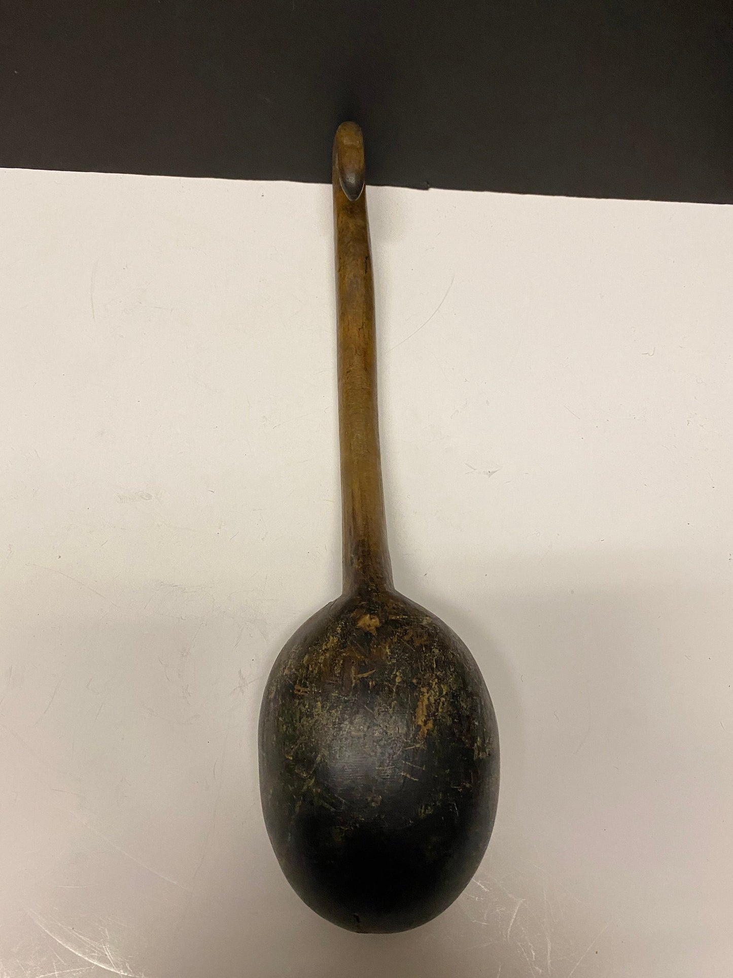 A  Stunning antique 15 inch long African Doucabour spoon ladle  tribal Medicine piece  wow  museum piece  wonderful tribal piece