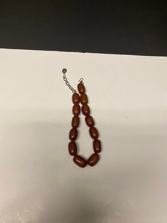 45 g  antique faturan authentic  Cherry Amber Bakelite Prayer Beads