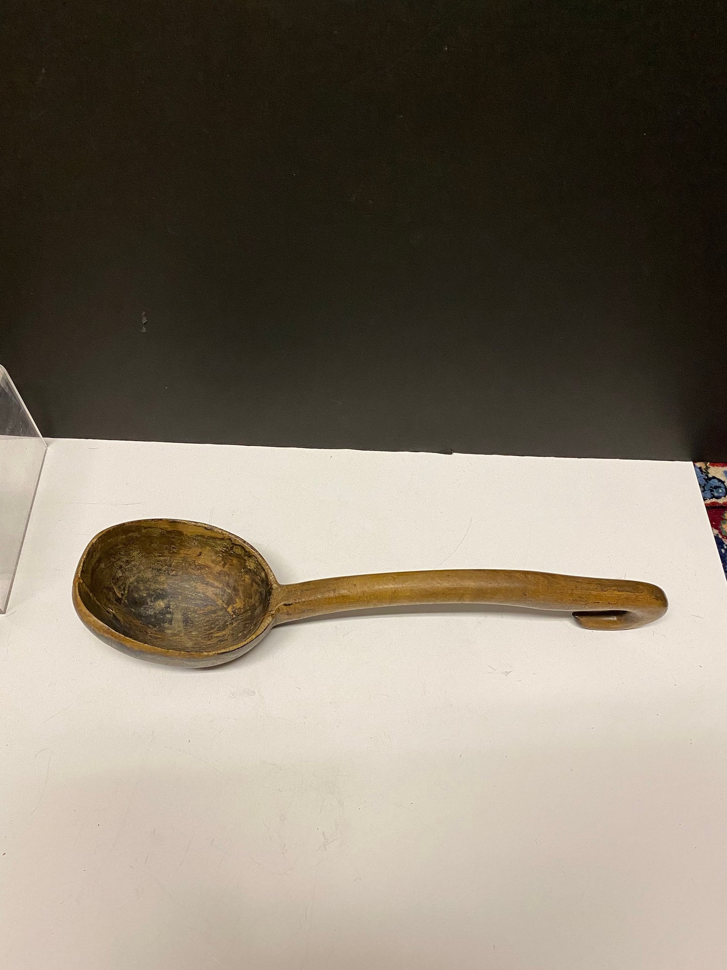 A  Stunning antique 15 inch long African Doucabour spoon ladle  tribal Medicine piece  wow  museum piece  wonderful tribal piece