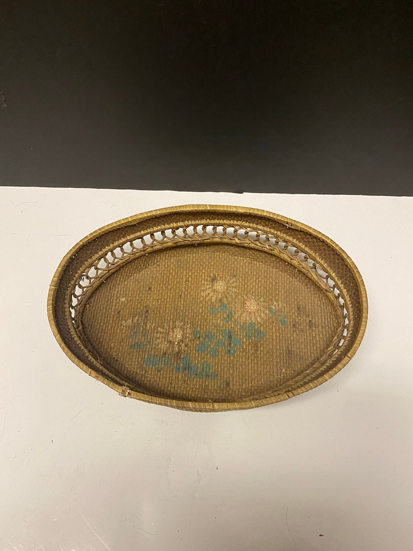 A  Sensational 11 x 7  primitive Indigenous early 19th century west coast Canadian basket  great condition and Museum quality - wow