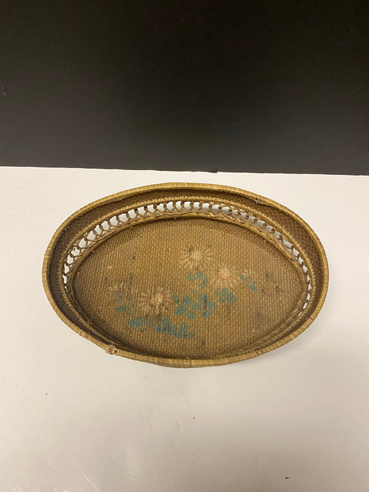 A  Sensational 11 x 7  primitive Indigenous early 19th century west coast Canadian basket  great condition and Museum quality - wow