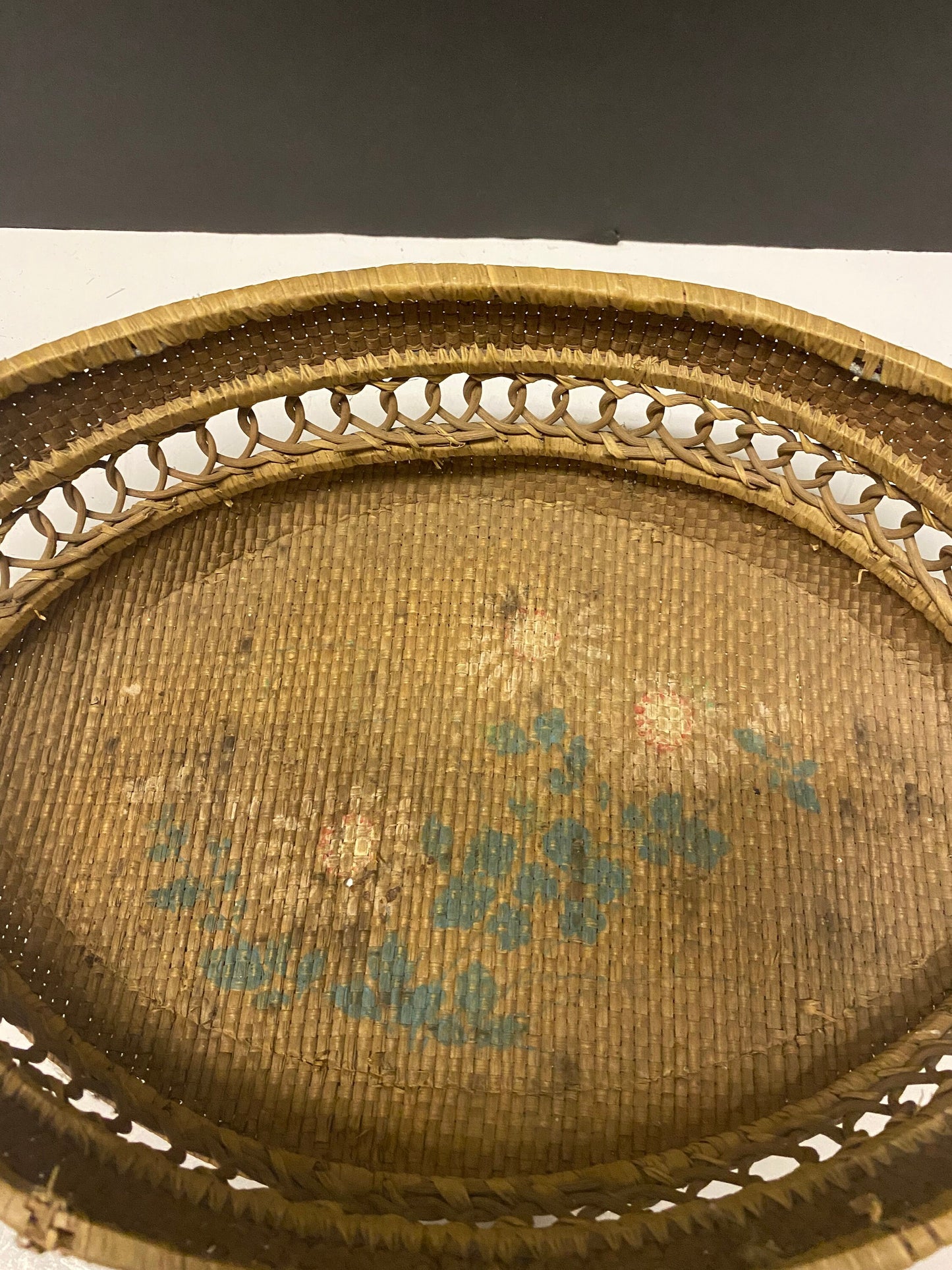 A  Sensational 11 x 7  primitive Indigenous early 19th century west coast Canadian basket  great condition and Museum quality - wow