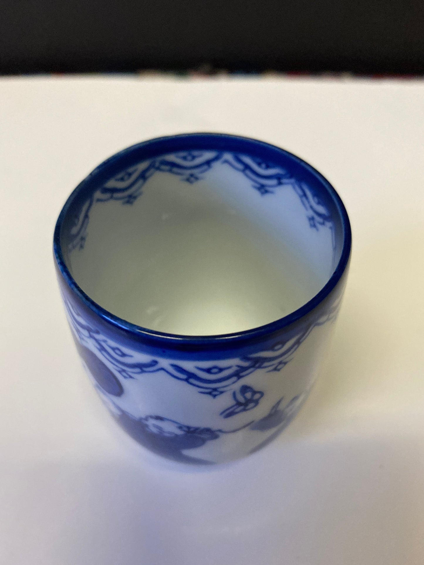A  Stunning chinese and signed 3 inch porcelain cup  amazing piece  wonderful quality