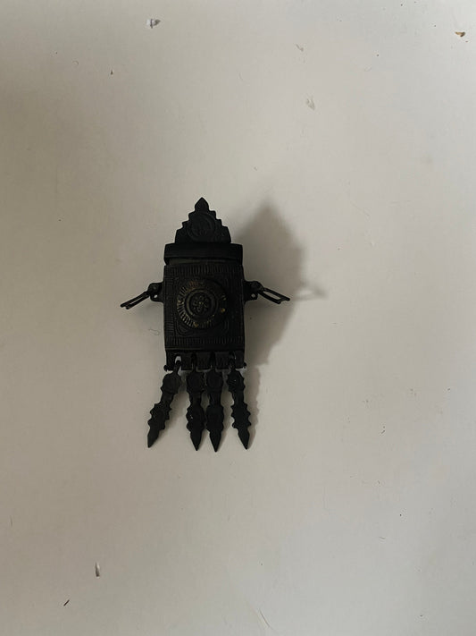 A  Stunning very rare 5 x 3 Tibetan bronze amulet box  approx 18th century  wonderful patina  museum piece  value priced  wow