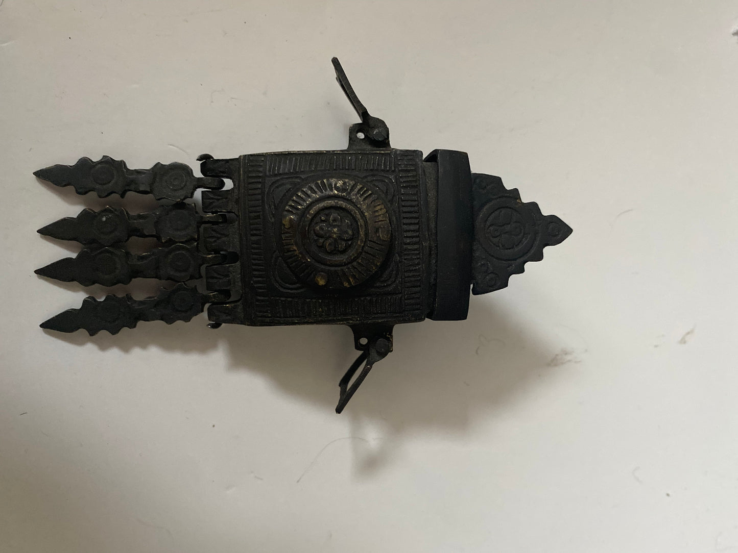 A  Stunning very rare 5 x 3 Tibetan bronze amulet box  approx 18th century  wonderful patina  museum piece  value priced  wow