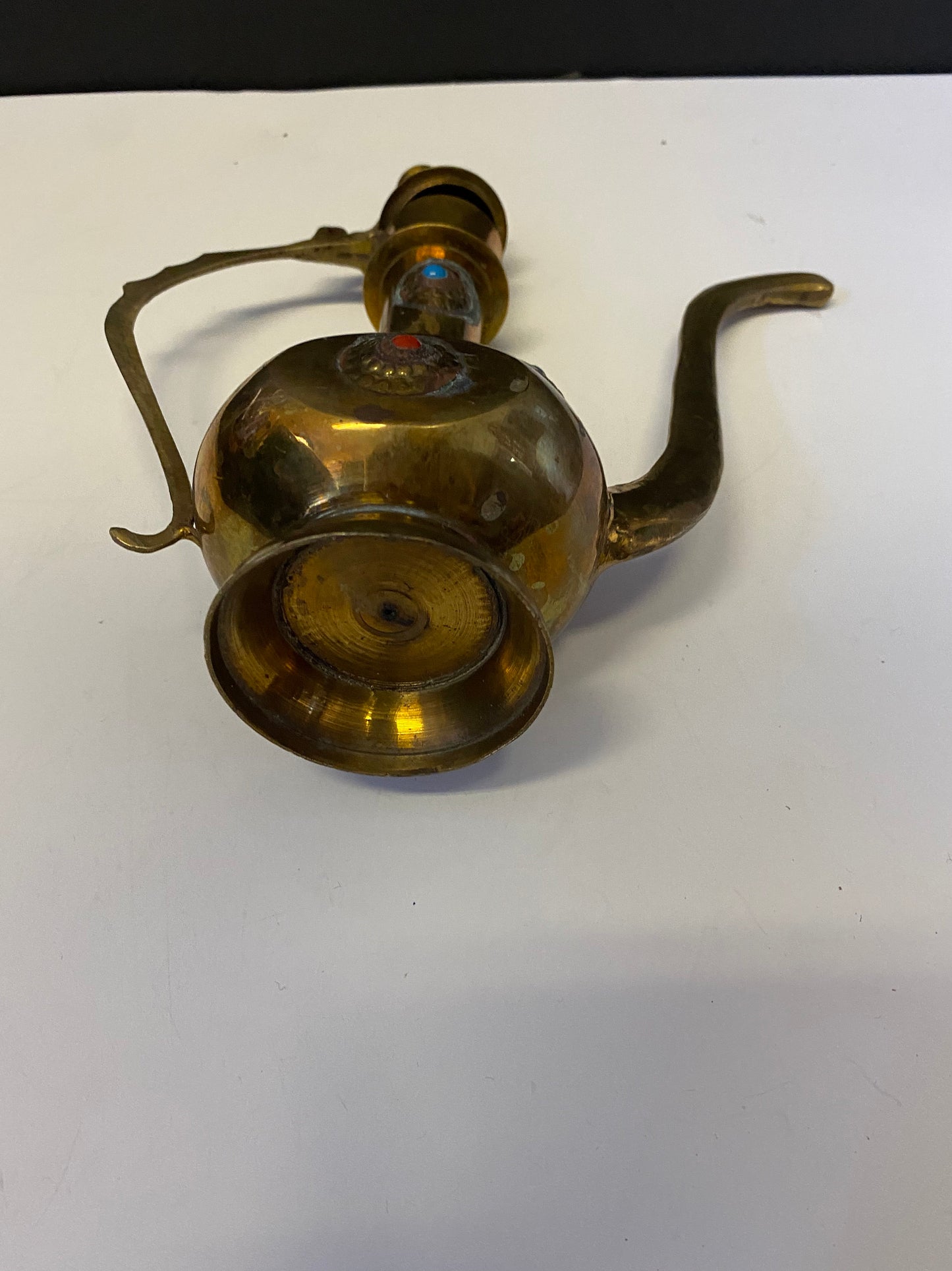 Stunning 8 inch Persian brass ewer with cartouches  desirable look and function  great gift  Persian fabulous piece