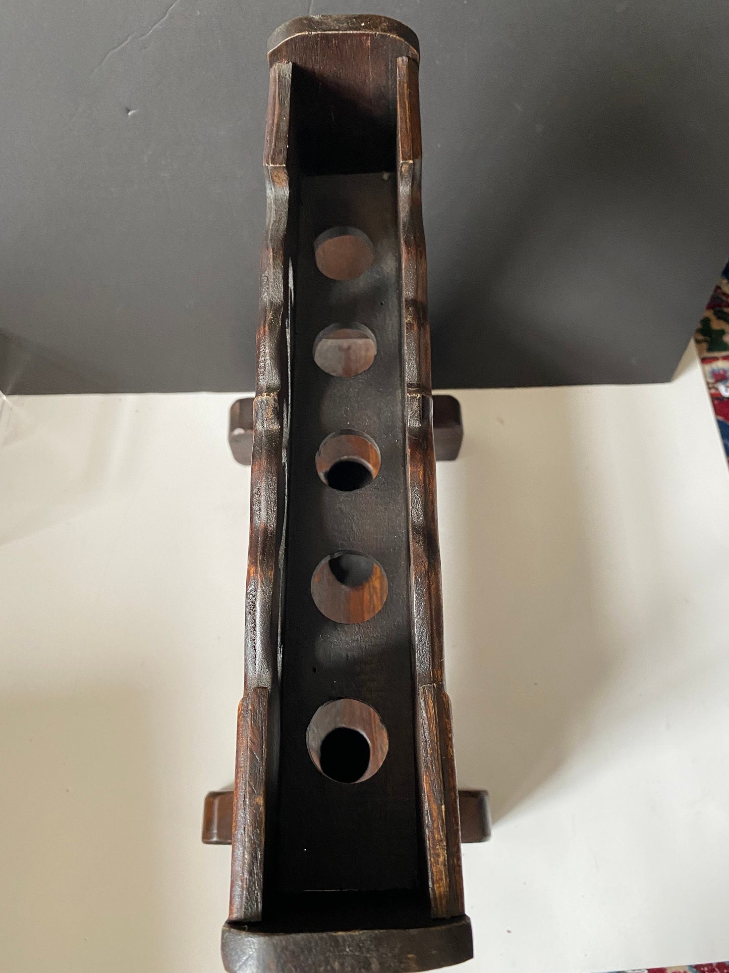 An  Absolutely fabulous 15 x 18  tall x 8 deep Chinese Rosewood Cane stand  Wonderful detail and craftsmanship  wow  value priced