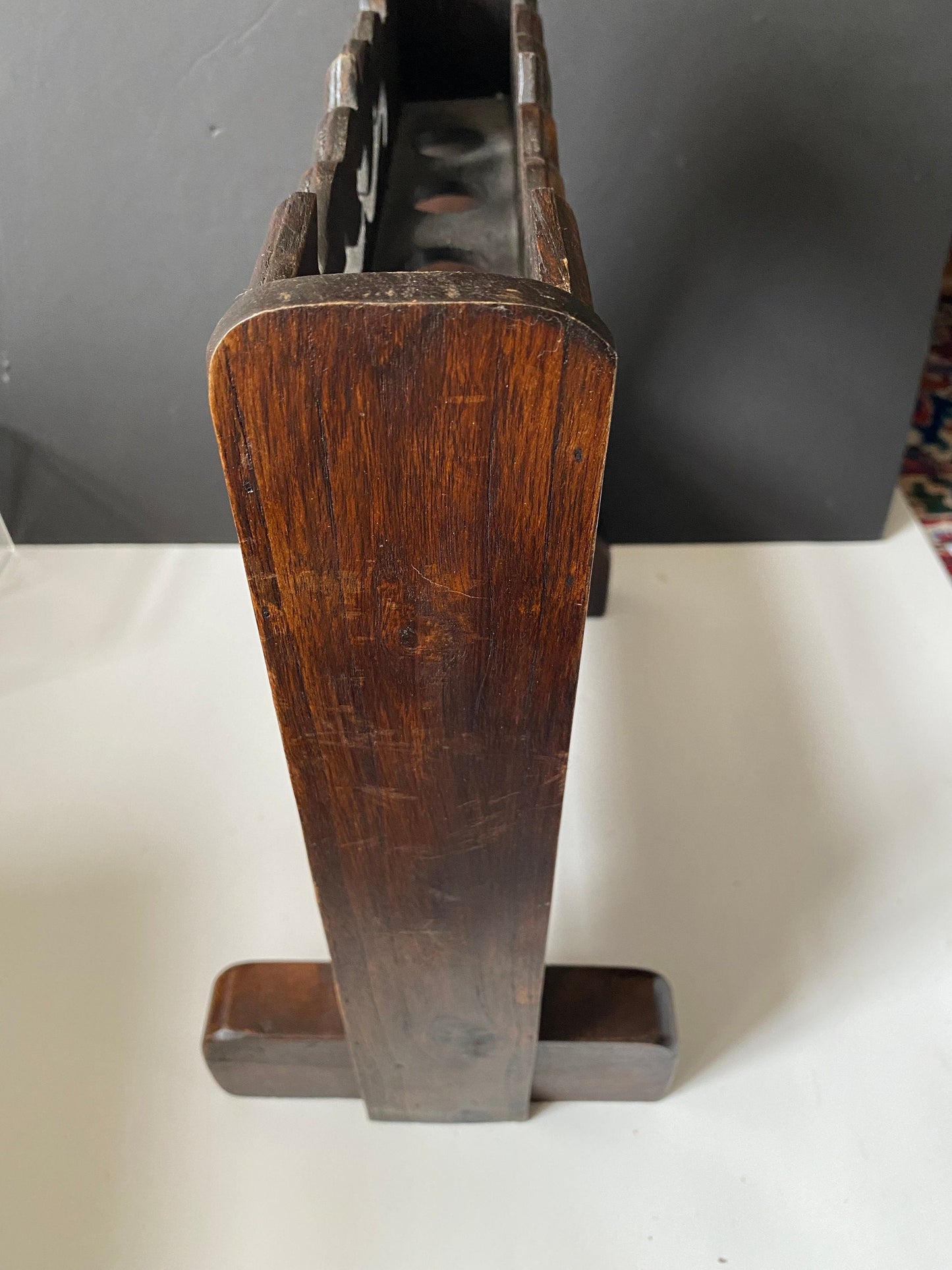 An  Absolutely fabulous 15 x 18  tall x 8 deep Chinese Rosewood Cane stand  Wonderful detail and craftsmanship  wow  value priced