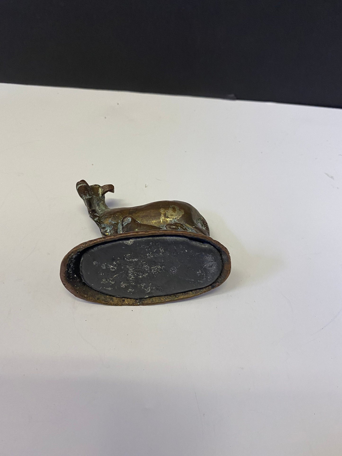 Absolutely stunning antique bronze cow  statue with  great Patina  3 inches  Good quality and heavy