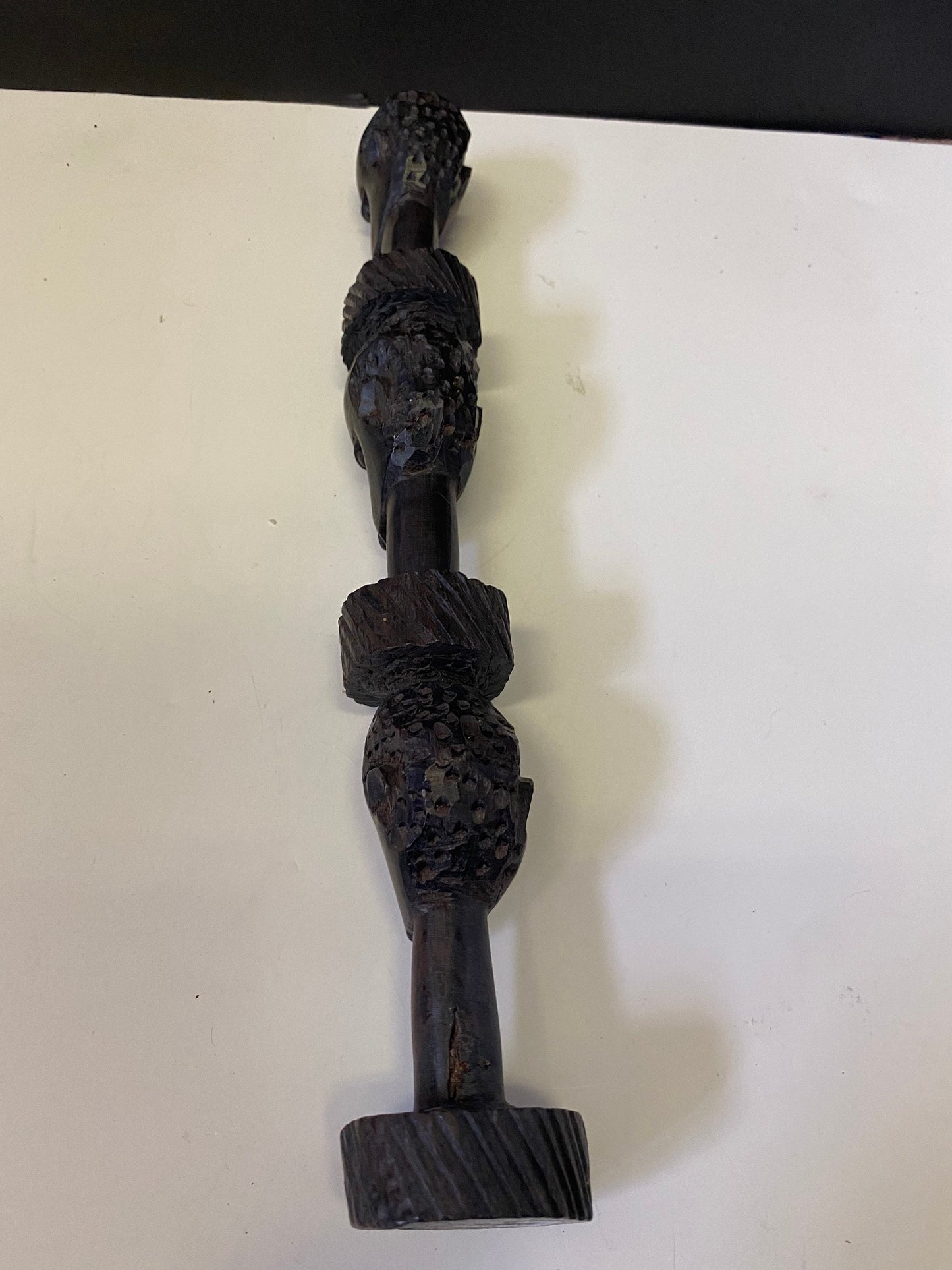 An  Absolutely fabulous african Ebony 13 inch totem older and well  carved  Value priced