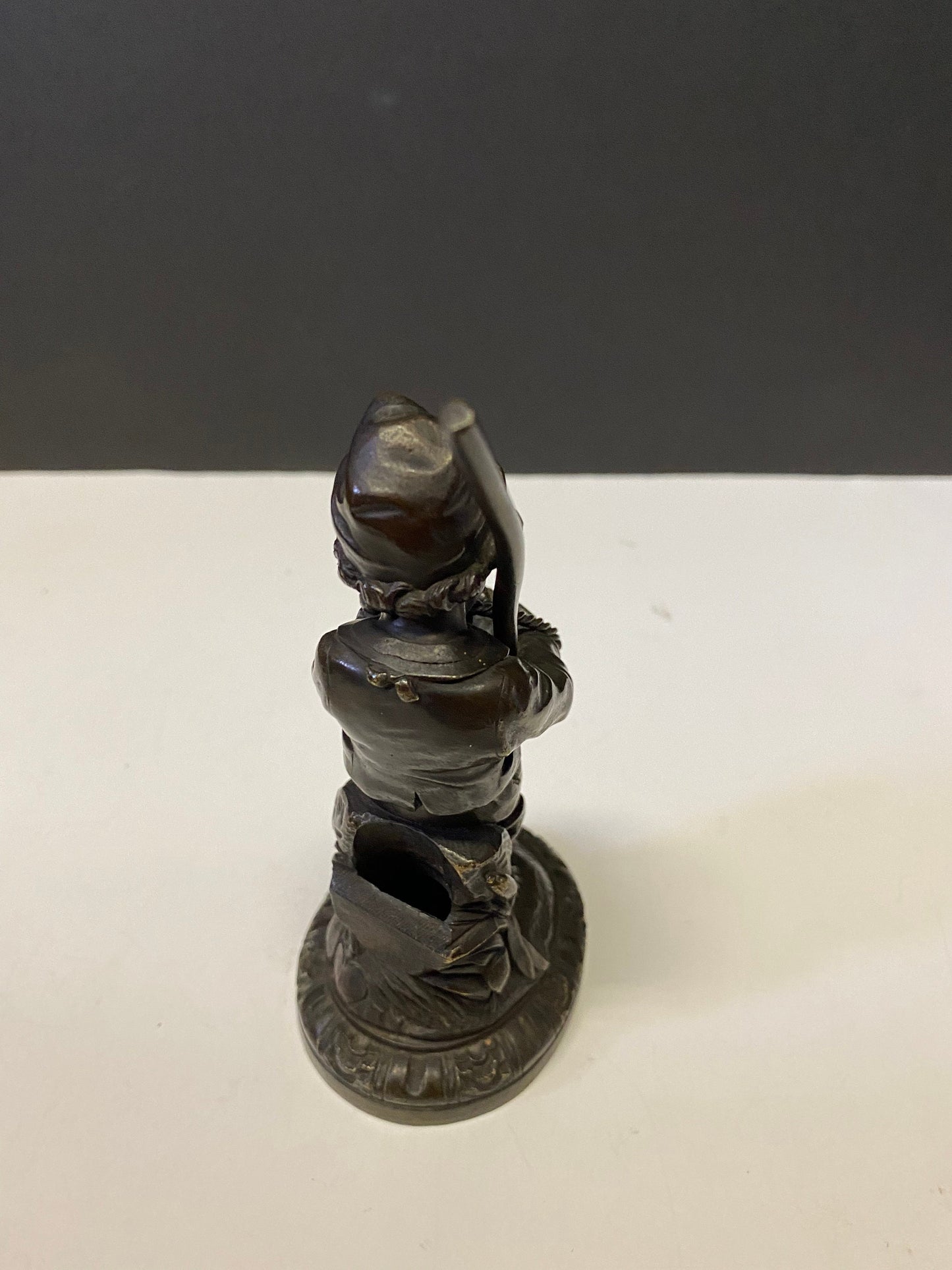 Extremely rare beautiful Antique French bronze Match striker  Store in the back strike on the front  best patina  wowzers