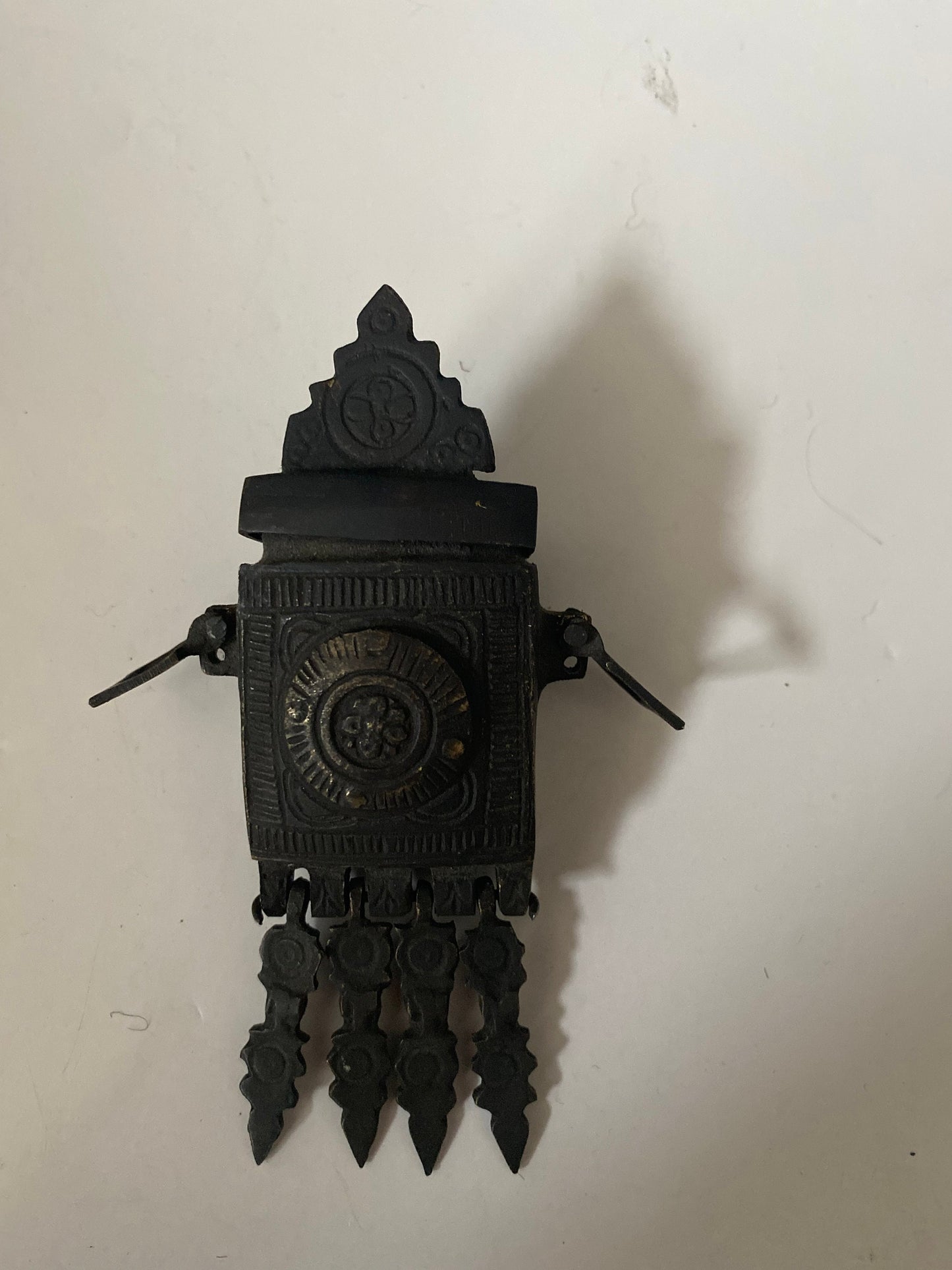 A  Stunning very rare 5 x 3 Tibetan bronze amulet box  approx 18th century  wonderful patina  museum piece  value priced  wow