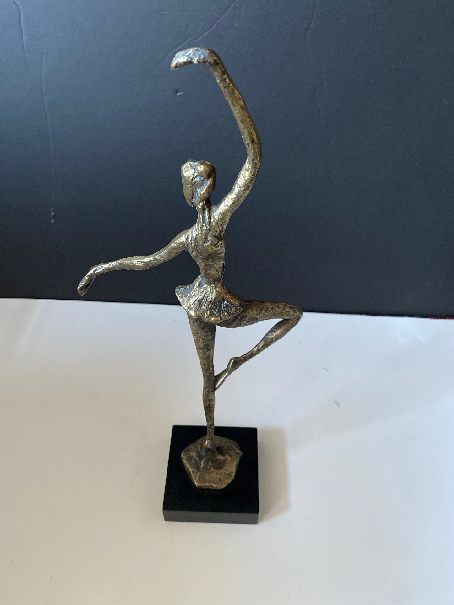 A  Stunning 14 inch tall Bronze statue of a dancer by Alberto Giocometti Wonderful Patina very cool look -  great anniversary gift!!