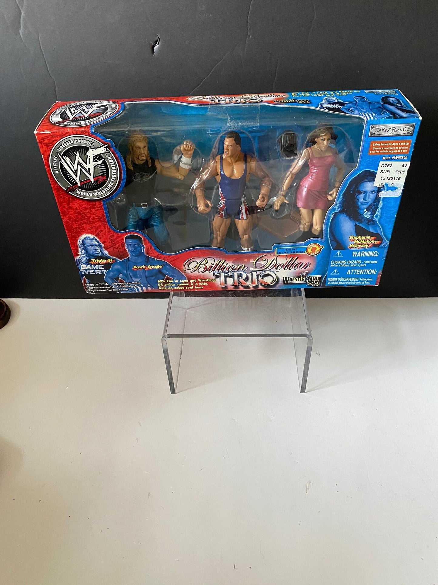 Fabulous WWE billion dollar trio figure set in box  Brand new never opened good condition  wrestling fans rejoice