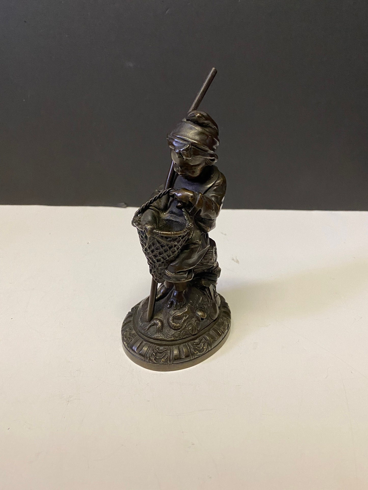 Extremely rare beautiful Antique French bronze Match striker  Store in the back strike on the front  best patina  wowzers