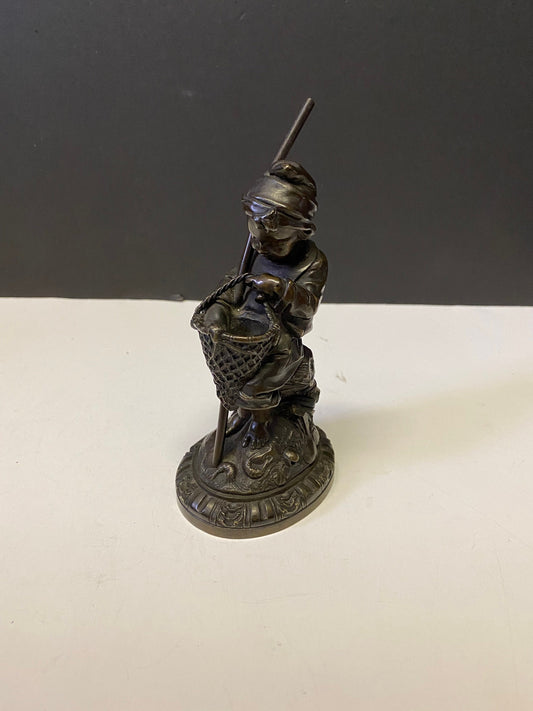 Extremely rare beautiful Antique French bronze Match striker  Store in the back strike on the front  best patina  wowzers