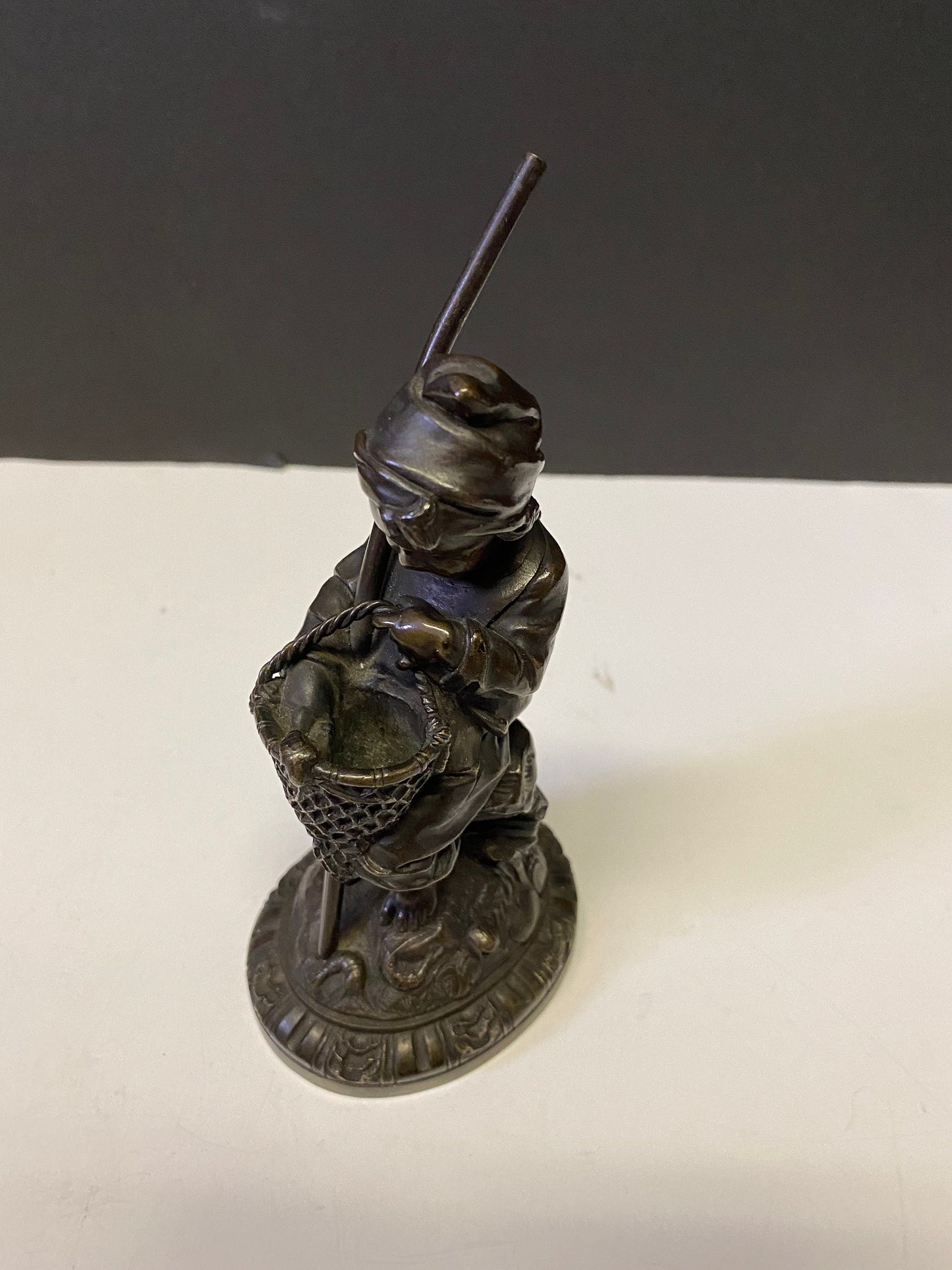 Extremely rare beautiful Antique French bronze Match striker  Store in the back strike on the front  best patina  wowzers