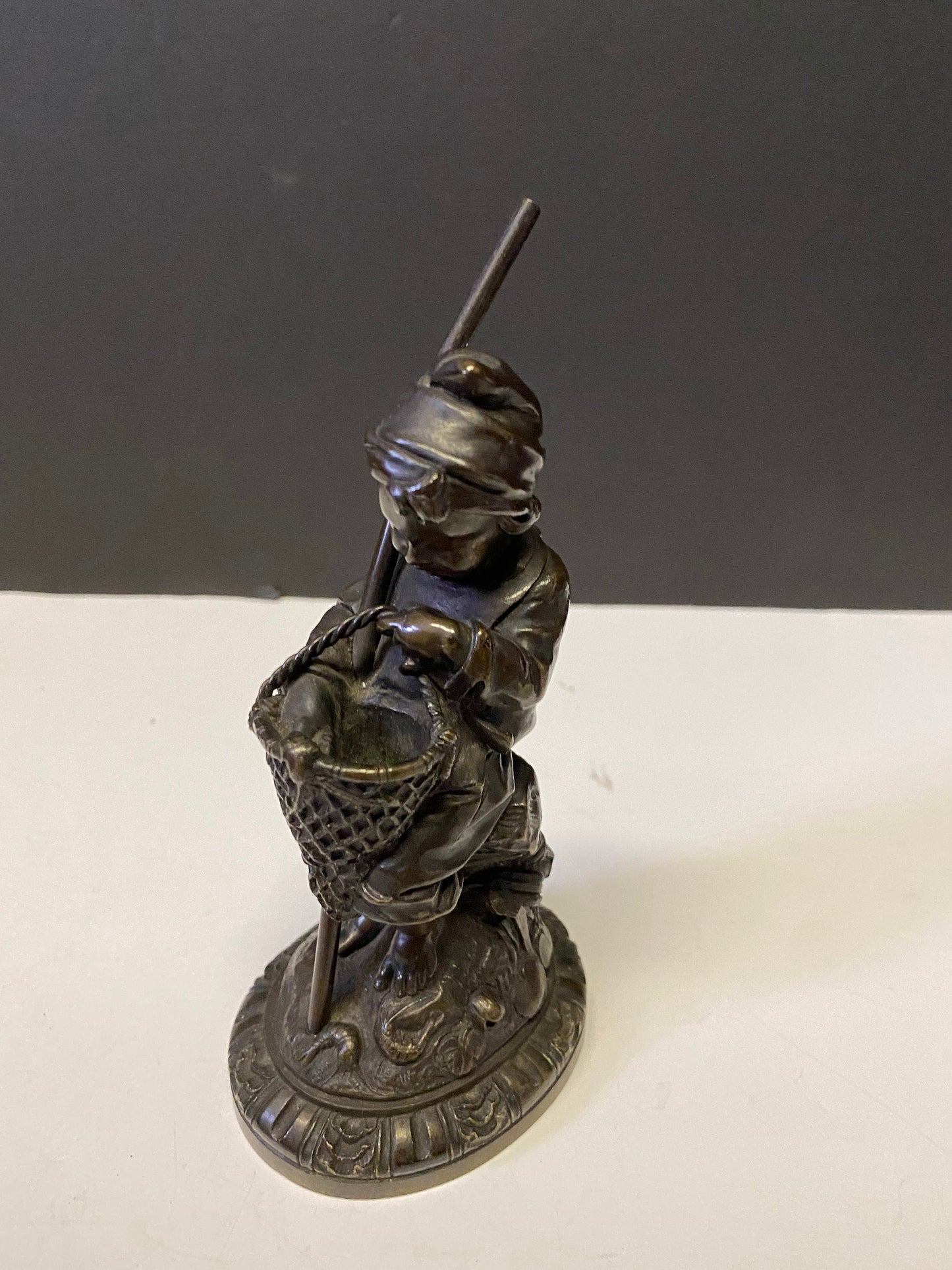 Extremely rare beautiful Antique French bronze Match striker  Store in the back strike on the front  best patina  wowzers