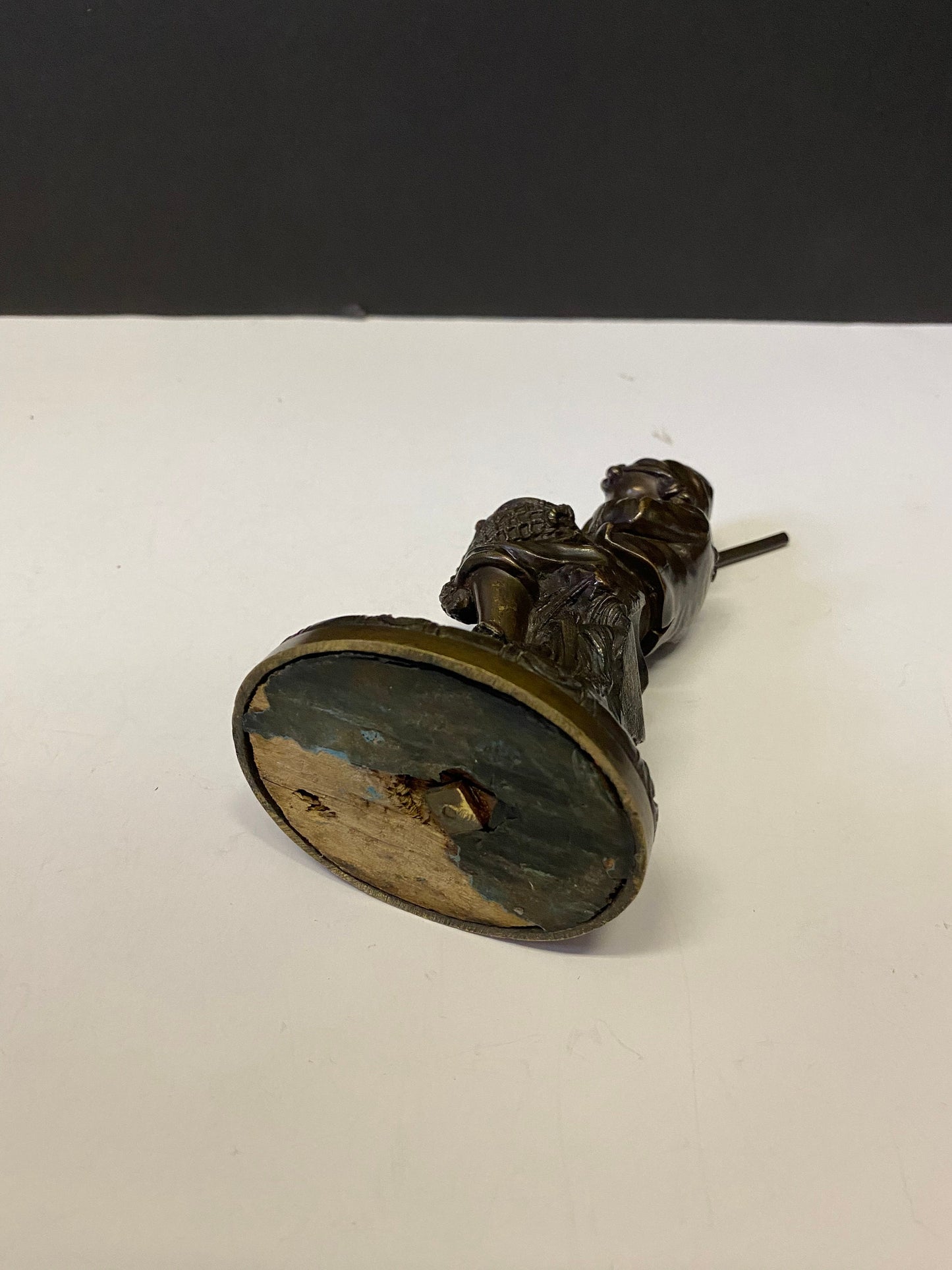 Extremely rare beautiful Antique French bronze Match striker  Store in the back strike on the front  best patina  wowzers