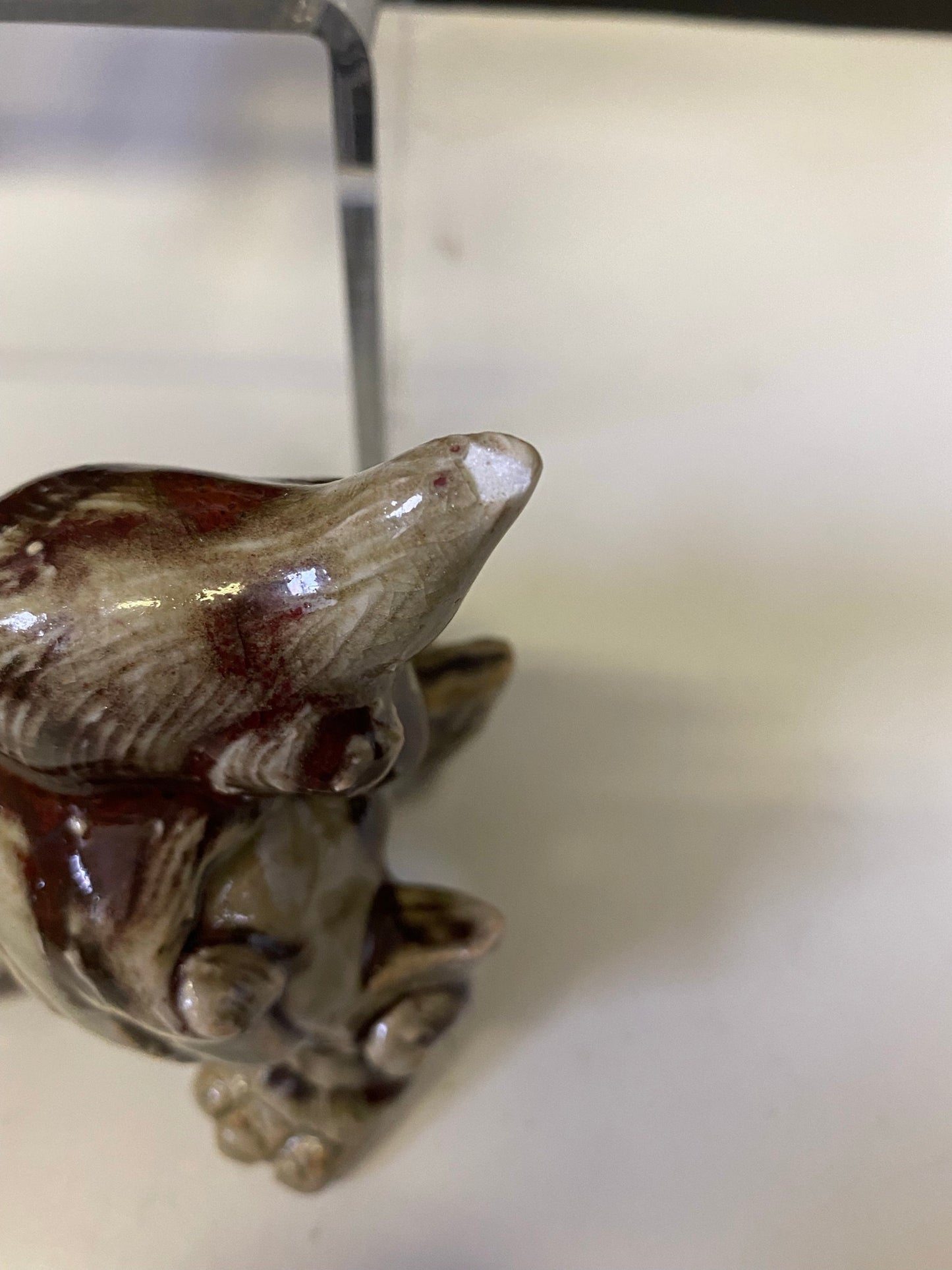 A  Fabulous pair 6 x 5inch Japanese  antique foo  dogs  one tiny chip tail  great look and quality  great price