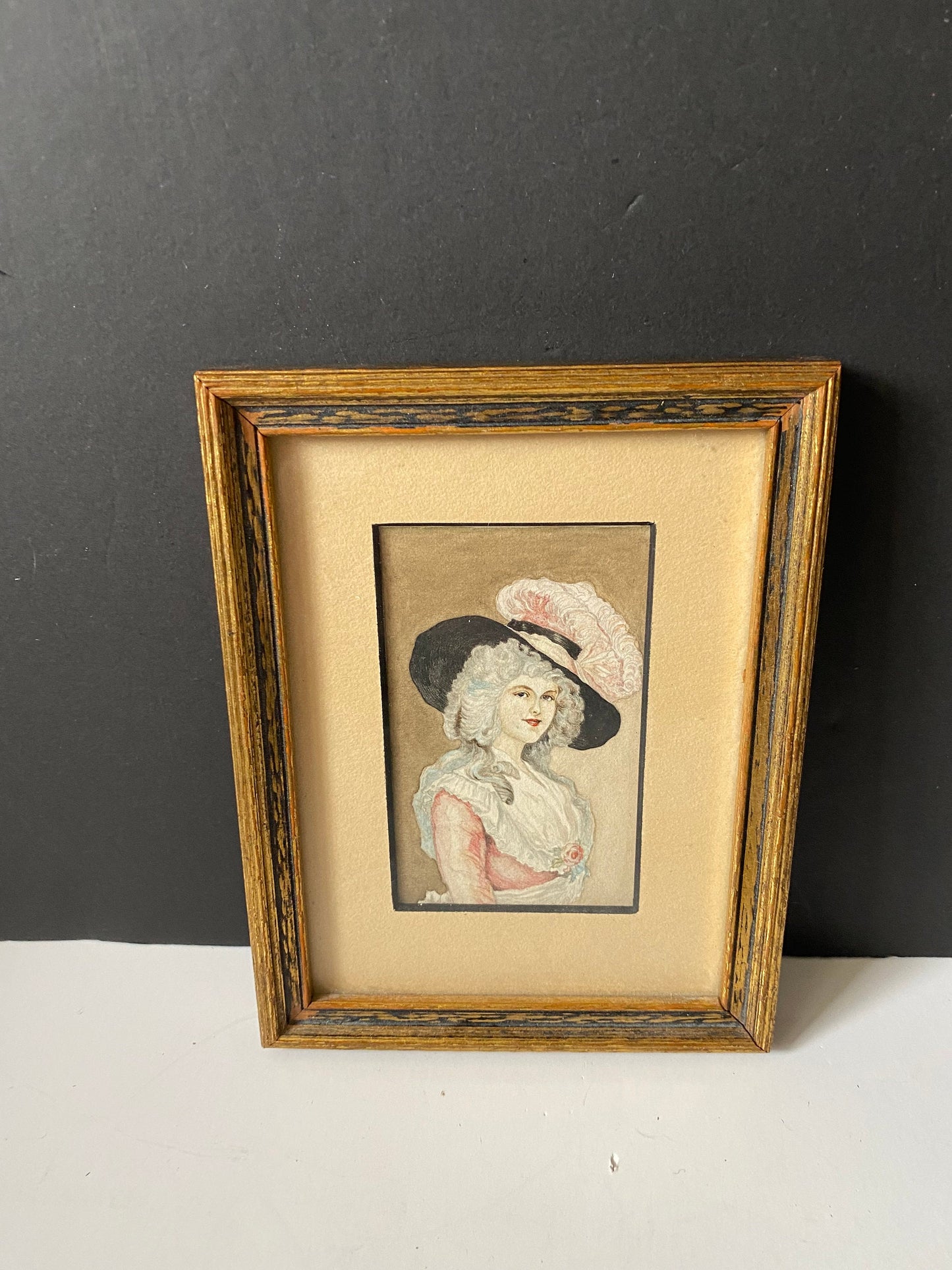 beautiful 6 x 5 framed Watercolour - Antique art nouveau  lovely gift