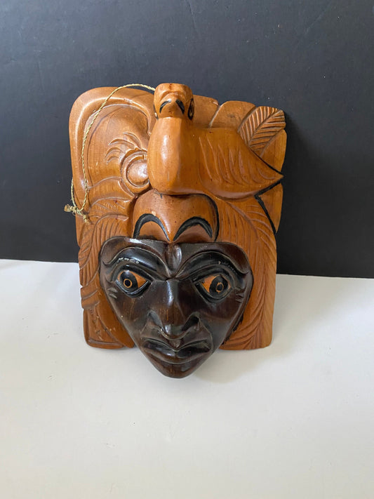 Very unusual fantastic 8 x 7 antique Guatemalan signed mask  info on back see photos  great detail  High quality mask