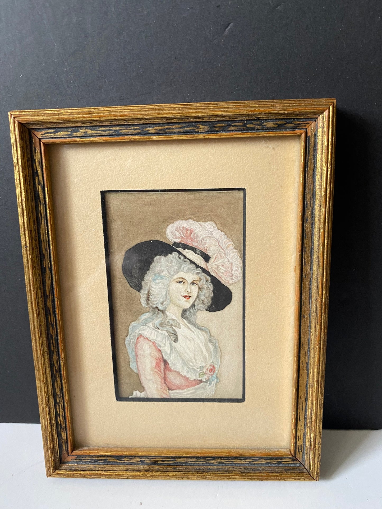 beautiful 6 x 5 framed Watercolour - Antique art nouveau  lovely gift