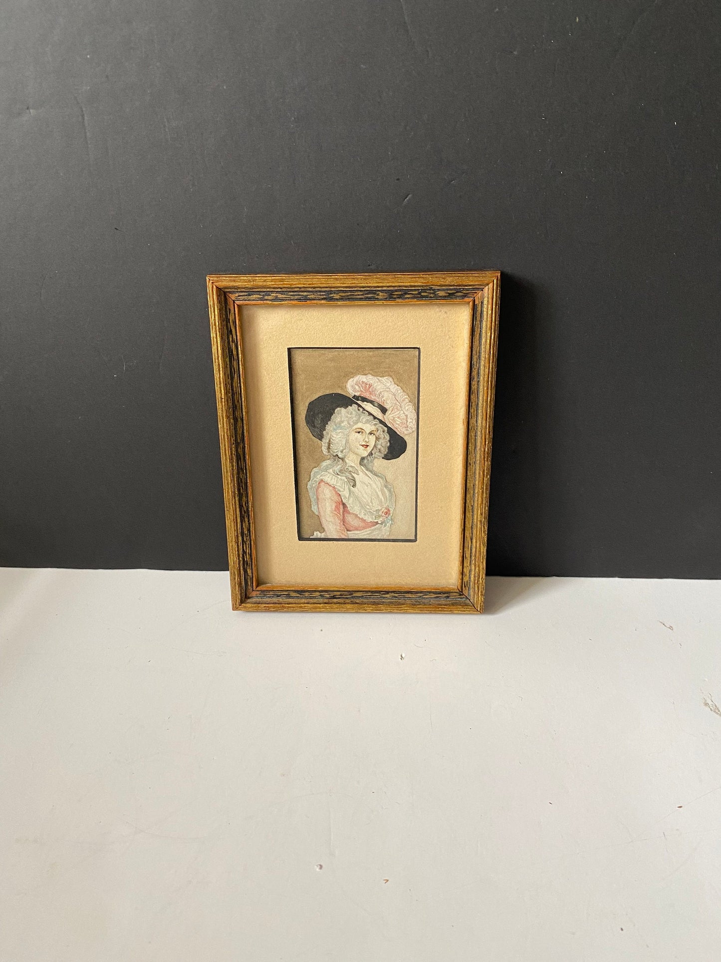 beautiful 6 x 5 framed Watercolour - Antique art nouveau  lovely gift