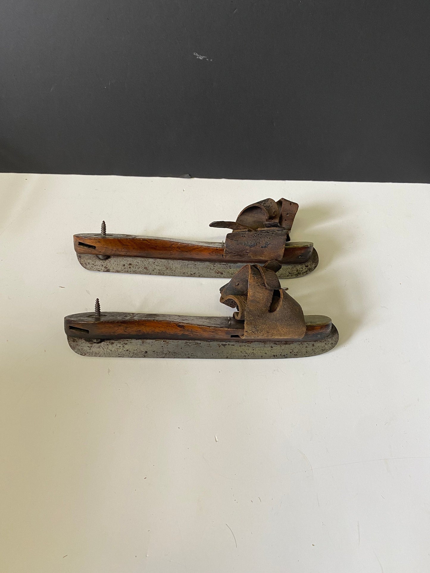A  Fabulous authentic Canadian 19th century skates  9.5 x 2 inches  A collectors  dream  good antique condition - wow
