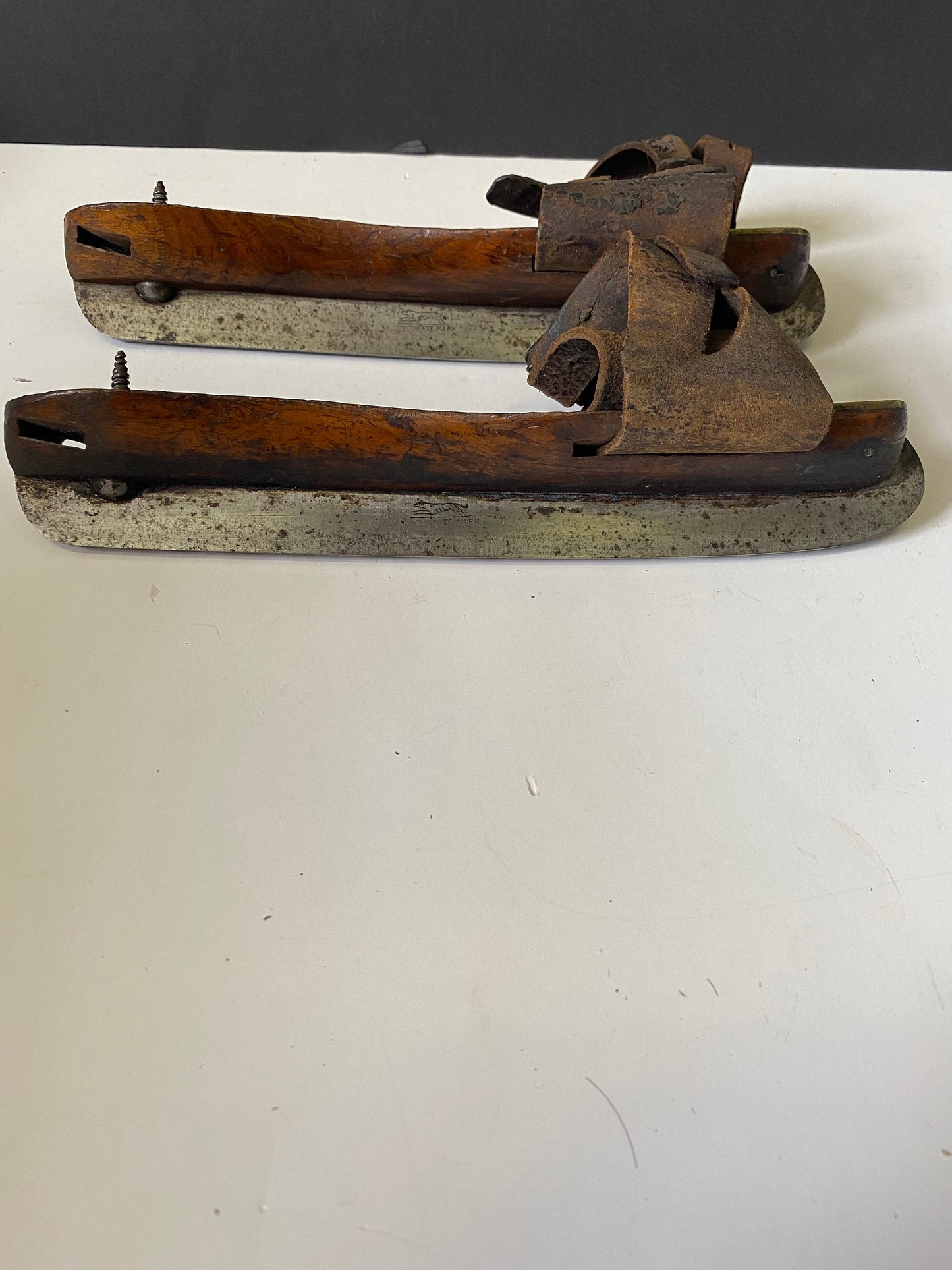 A  Fabulous authentic Canadian 19th century skates  9.5 x 2 inches  A collectors  dream  good antique condition - wow