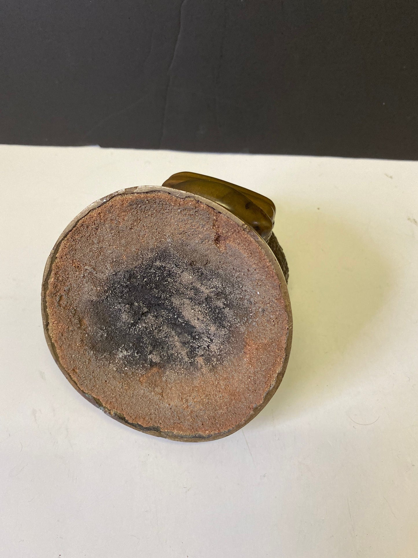 An absolutely wonderful 6 x 4 inch Chinese bronze happy lucky Buddha  Antique with amazing Patina  Stunning small piece