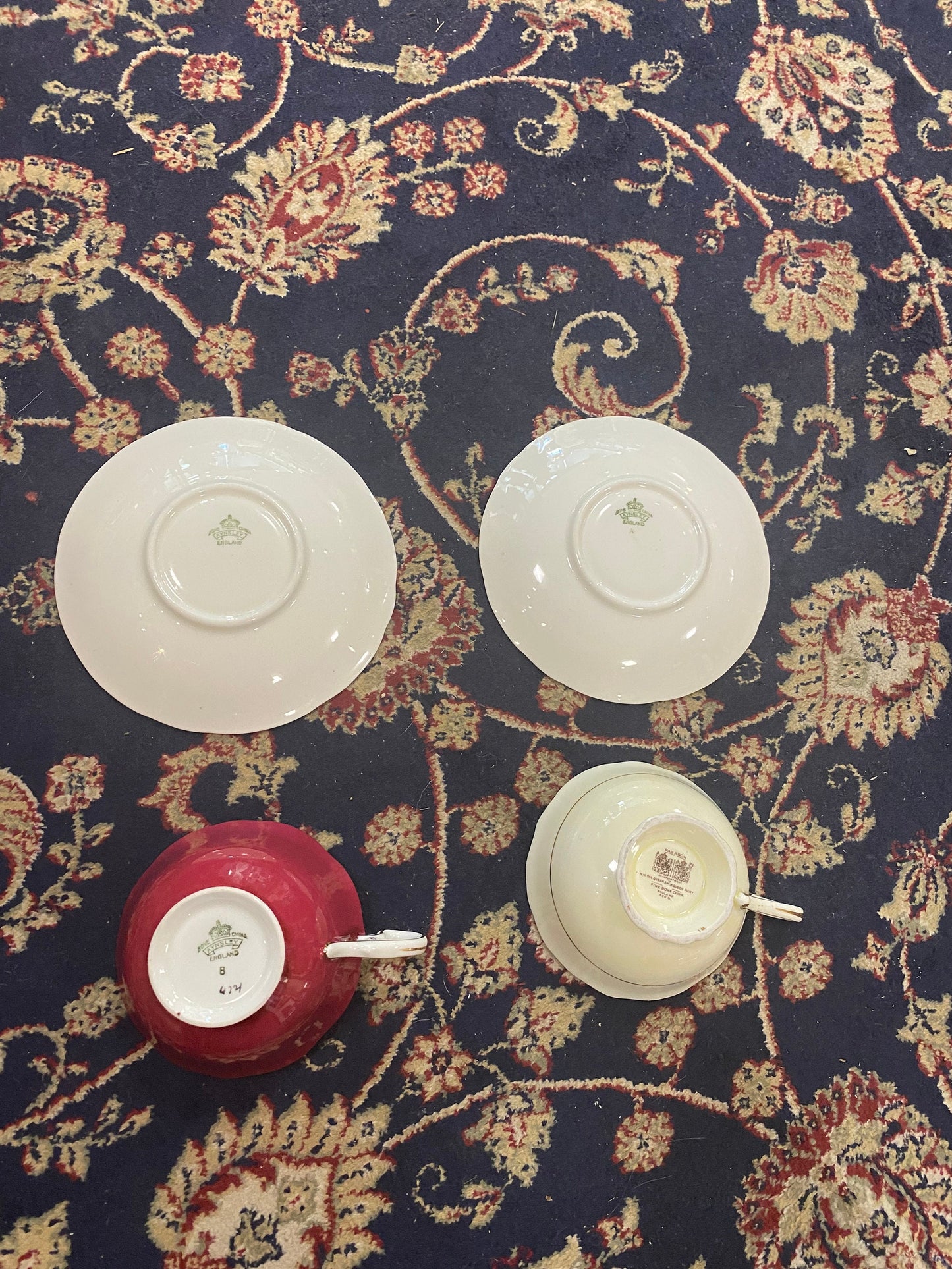 2 Fabulous cups and saucers Both perfect but one is a mismatch cup with wrong saucer