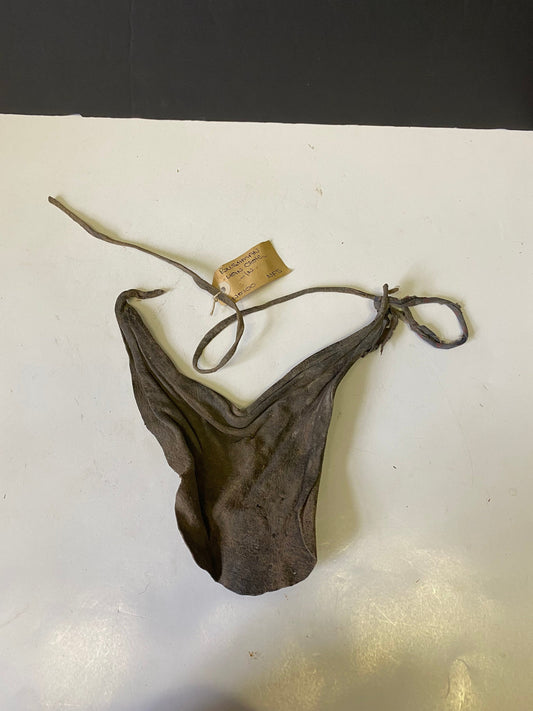 A  Museum quality early 19 century South African Zulu tribe loin cloth  Authentic and in as is cond - Culturally cool- 13 x 9  approx