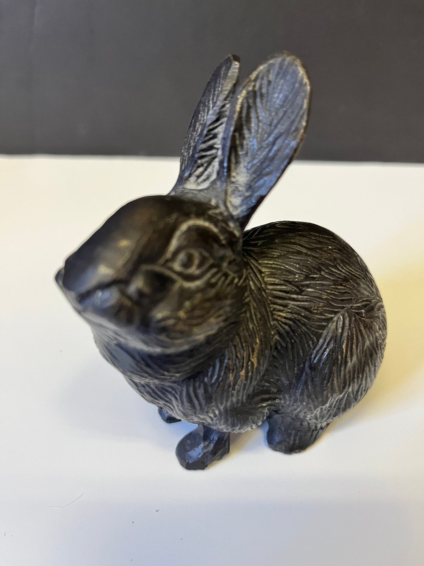 Fabulous bronze 4 x 4 inch rabbit  Great quality in Patina and quite heavy for a small piece  Gift alert -  great value