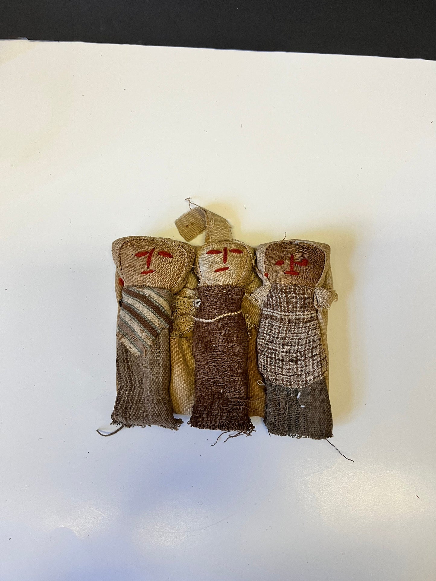 Peruvian Chancay funeral dolls. Antique 8 inch in great condition  wonderful set  great history piece