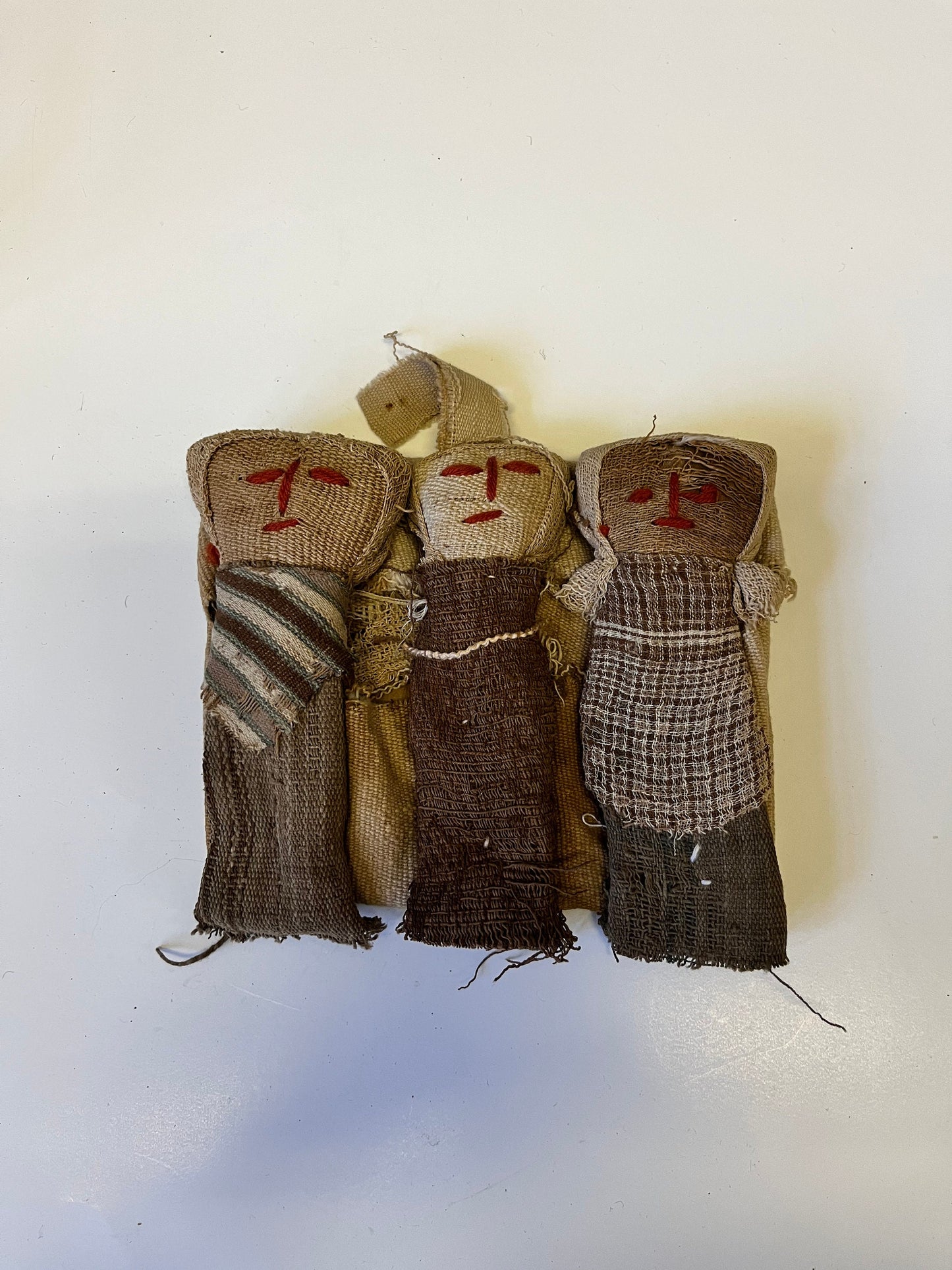 Peruvian Chancay funeral dolls. Antique 8 inch in great condition  wonderful set  great history piece